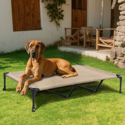 Veehoo Outdoor Elevated Dog Bed Large Sized Dogs, Cooling Raised Dog Cots - Image 2
