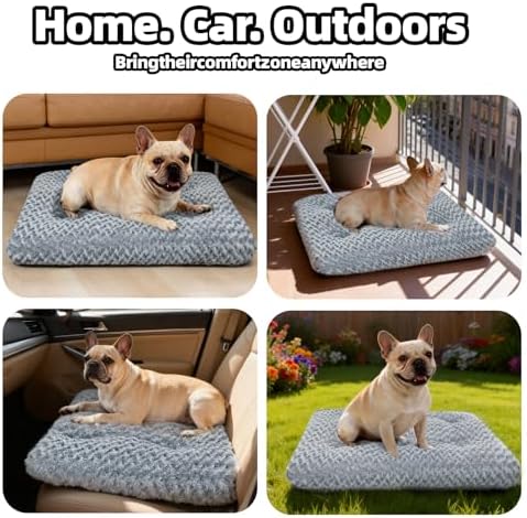 Dog Bed Medium Size, Plush Washable Pet Bed Mat, Dog Crate Bed 23"x 18" - Image 5