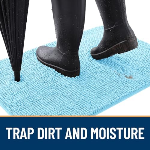 OLANLY Dog Door Mat for Muddy Paws 35x24, Super Absorbent Chenille Mud Mat - Image 2