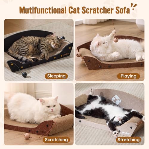 ZOMISIA 26'' Cardboard Cat Scratcher Bed - Image 4