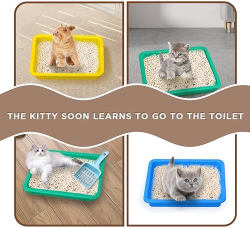 3 Pcs Kitten Litter Box, 9.6"*7.2''*0.9'' Plastic Portable Small Litter Pan Low - Image 4