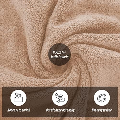 MOONQUEEN 6 Pack Premium Bath Towel Set - Image 4