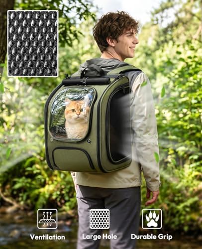 Pecute Cat Backpack Carrier, Large Space Cat Bubble Backpack - Image 4