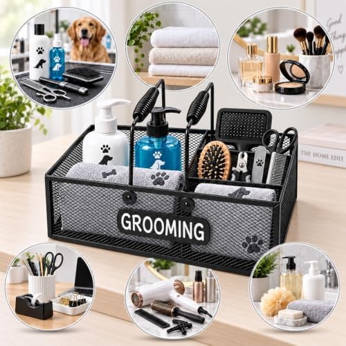 Pethiy Pet Grooming Organizer, 6-Compartment Dog Grooming Caddy - Image 6