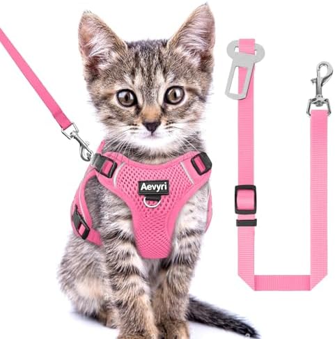 Cat Harness and Leash for Walking, The Upgrade Can be Adjusted in Four by Unknown