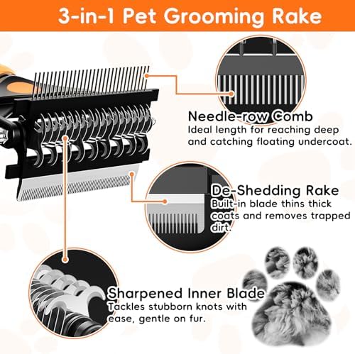 3-in-1 Professional Pet Grooming Brush - Image 2