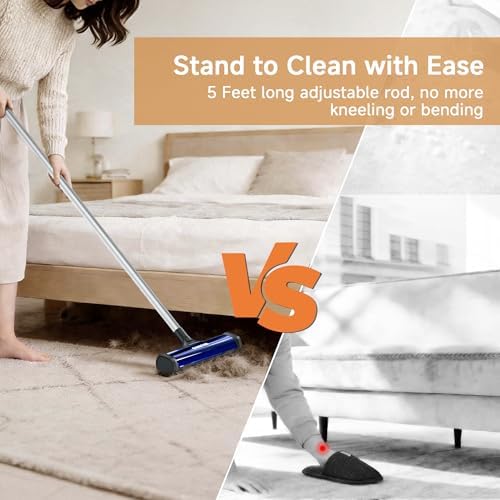 Pet Hair Remover for Carpet, Carpet Sweeper - Image 5