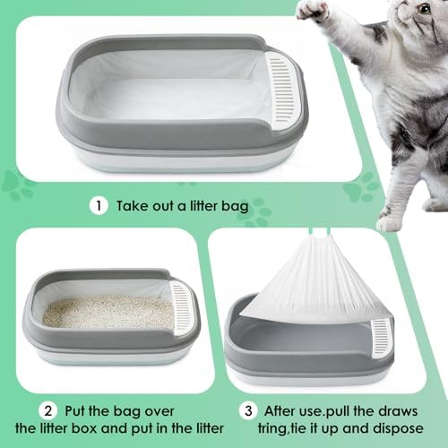 Cat Litter Box Liners, Large 37" x 18", 2.8 Mil Thick - Image 7