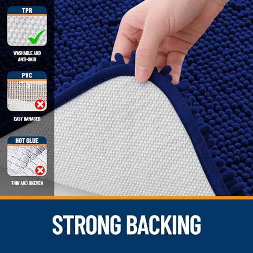 OLANLY Large Bathroom Rugs 59x35, Extra Soft Absorbent Chenille Bath Rugs - Image 6