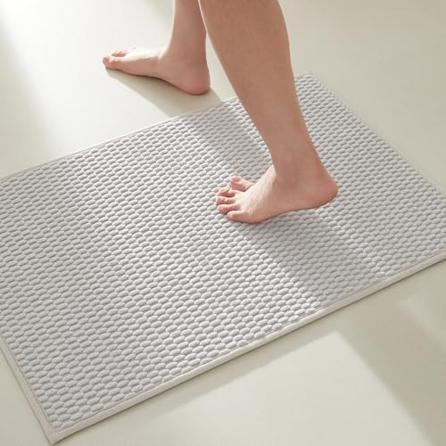 TYUU Bathroom Rugs Non Slip Washable, Super Absorbent Thin Bath Mat Small Quick by TYUU