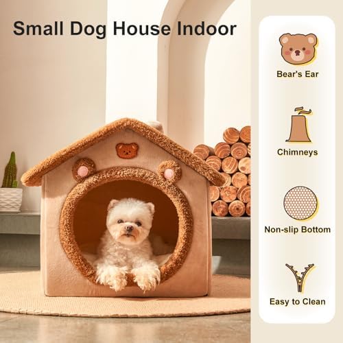 Cute Cat Beds for Indoor Cats, Foldable Cat House - Image 5