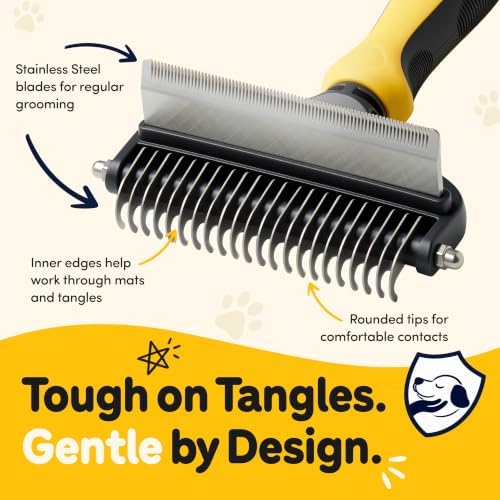 2-in-1 Deshedding Brush and Dematting Rake - Image 4