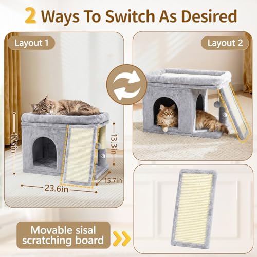 Cat Tree Tower with 15.7x23.6 Perch Bed - Image 4