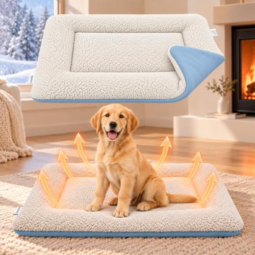 Dog Cooling Mat 35"x24"x2", Reversible Warm & Cooling Crate Pad by APPKER