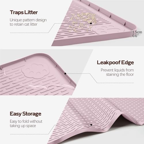 Silicone Cat Litter Mat for Litter Box 50”x35” Large Cat Mat - Image 3