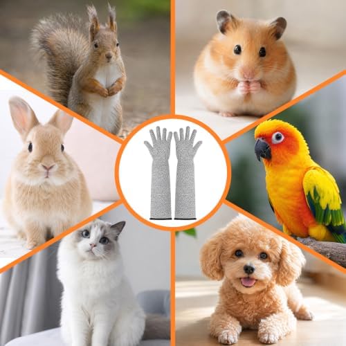 2 Pcs Cat Gloves Bite Proof, 17.7 Inch Extra-Long Durable Bite Resistant Gloves - Image 6