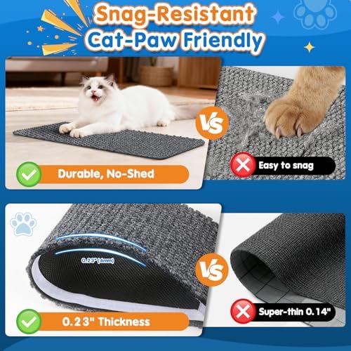 Wall Cat Scratcher for Indoor Cats, Corner Furniture Protector Grey - Image 4