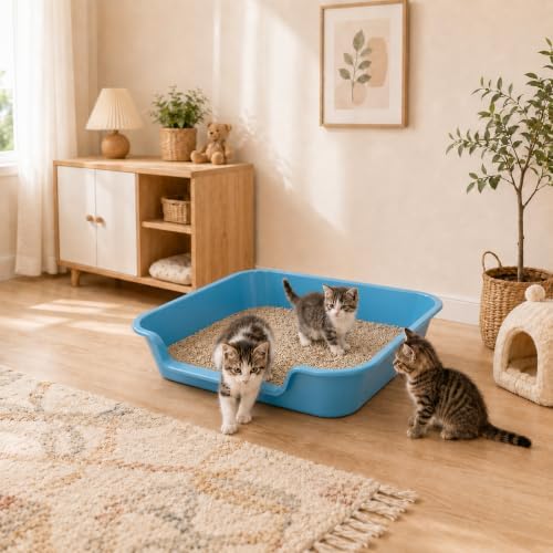 Extra Large Low Entry ABS Cat Litter Box, 2 Pack - Image 4