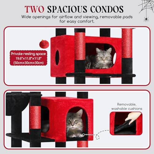 Globlazer 74in Gothic Heavy Duty Cat Tree Tower - Image 3