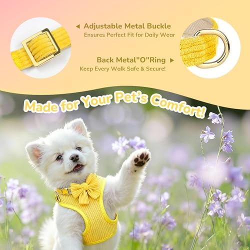 Small Dog Collar Harness and Leash Set, Dog Harness no Pull - Image 3