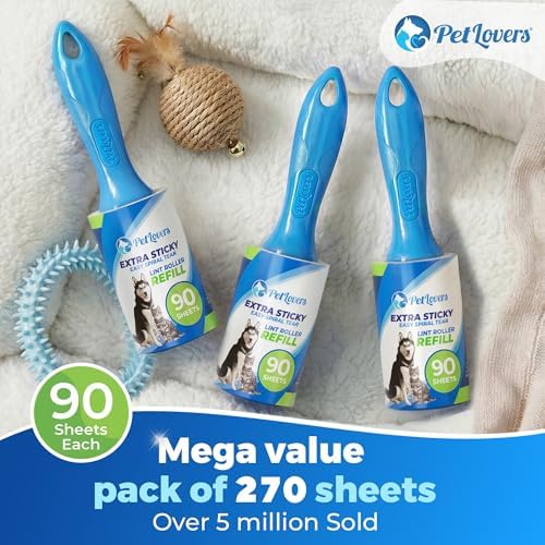 PetLovers Extra Sticky Lint Roller Value Set 270 Sheets - Image 2