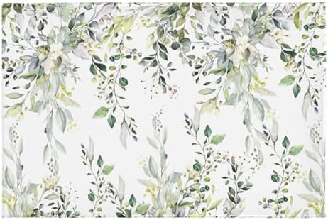 Giwawa Green Eucalyptus Bath Rug Sage Leaves Bathroom Mat Soft Plush Carpet by Giwawa