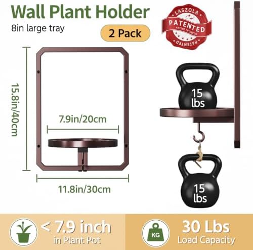 LASZOLA Plant Picture Frame Holder Shelf Wall - Image 2