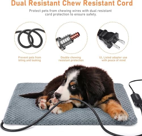 INVENHO Extra Large Pet Heating Pad, Adjustable Temperature Waterproof Dog Cat - Image 3