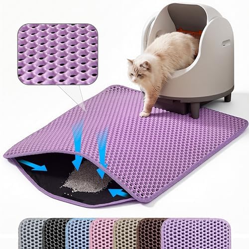 Cat Litter Mat, Double Layer Honeycomb Cat Litter Trapping Mat, Non Slip by Petinstinct