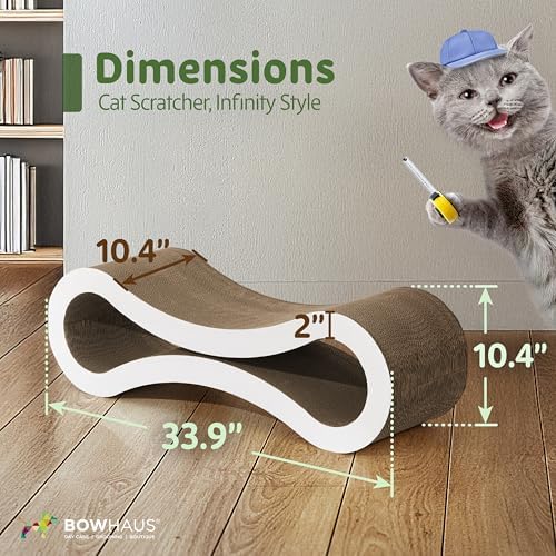 CAPHAUS Infinity Cat Scratcher Lounger, Reversible Scratcher, Large Cat - Image 2