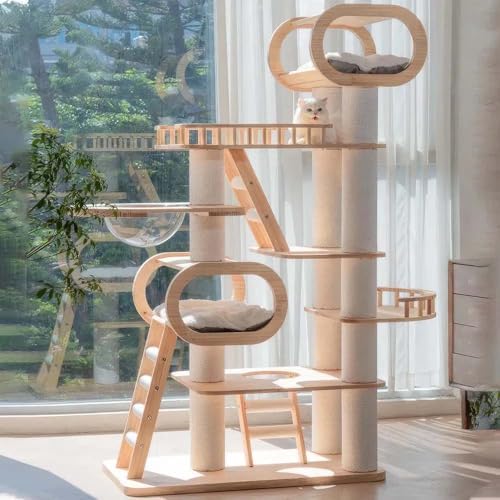Large Wooden Tree Tower for Cat - Image 2