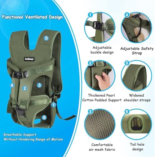 PetBonus Pet Front Dog Carrier Backpacks, Adjustable Pet Backpack, Legs Out - Image 2