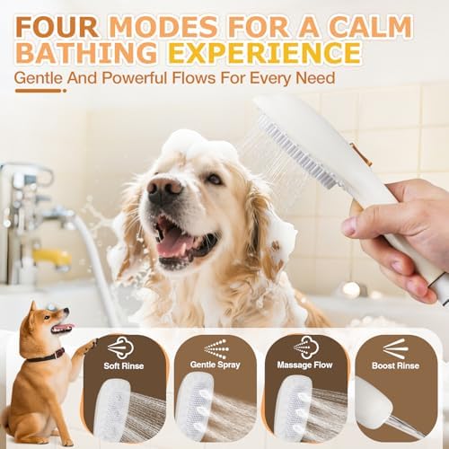 Jamini Dog Shower Attachment, Handheld High-Pressure Sprayer - Image 2