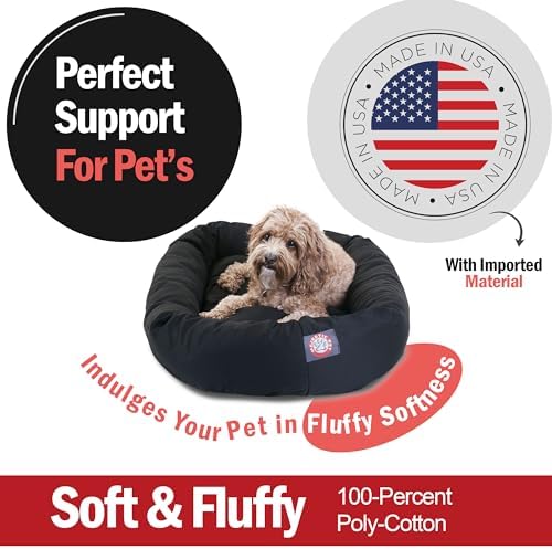 Majestic Pet Bagel Calming Dog Bed, 32 Inch Medium - Image 2