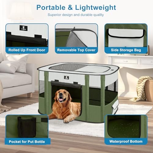 X-ZONE PET Dog Playpen, Puppy Cat Play Pen Portable Foldable Indoor/Outdoor - Image 3