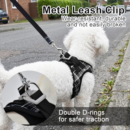 AIITLE Step in Dog Harness and Leash Set Plaid Adjustable - Image 3