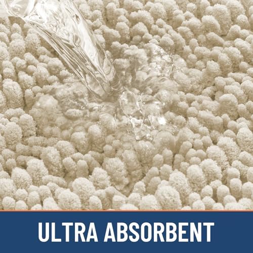Smiry Bathroom Rugs 34X21, Extra Soft Rubber Backing Chenille Bath Mats - Image 5