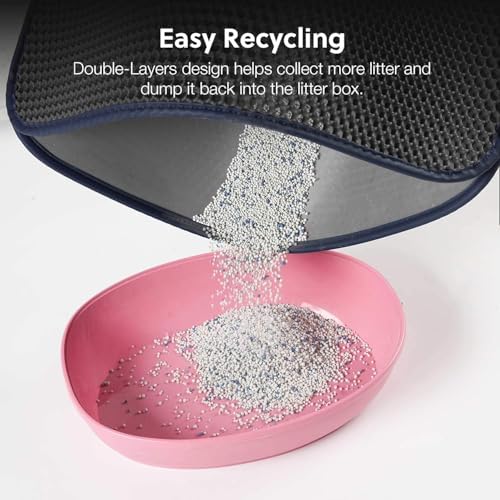 WePet Cat Litter Mat, Kitty Litter Trapping Mat, Honeycomb Double Layer Mats - Image 3