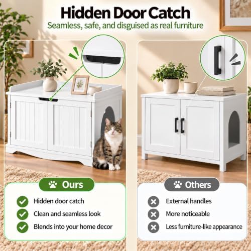 Yaheetech Hidden Cat Litter Box Enclosure Furniture - Image 6
