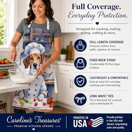 Caroline's Treasures American Foxhound The Chef Apron Cooking Kitchen Server - Image 4