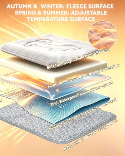 Washable Dog Crate Pad Small Puppies, Plush Back & Cooling Front Indoor - Image 2