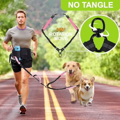 Hands Free Dog Leas, Double Waist Leash - Image 7