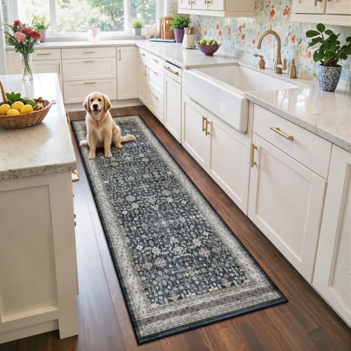 Floral Hallway Runner Rug 2x10 for Kitchen Bathroom - Image 2