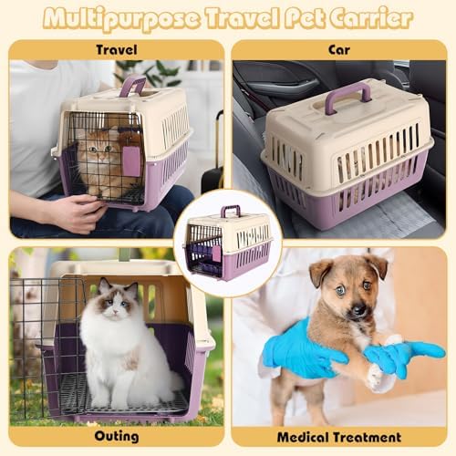 2 Set Hard Plastic Pet Carrier Breathable Dog Cat - Image 6