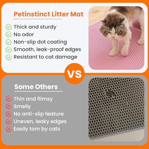 Small Cat Litter Mat, Double Layer Honeycomb Litter Box Mat - Image 3