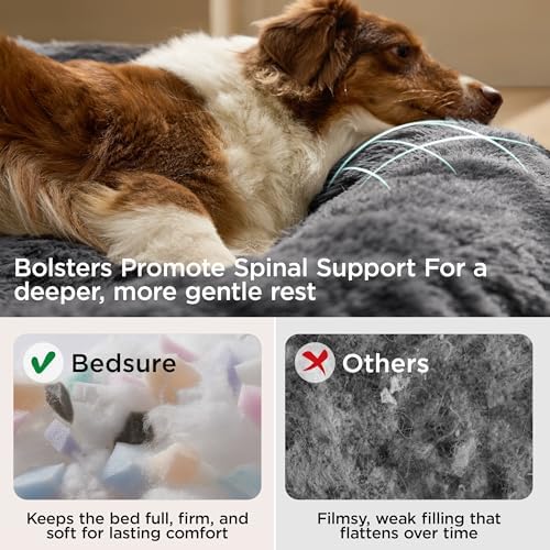 Bedsure SupportMax® Calming XXL Dog Bed Extra Large Washable Pet Bed - Image 3