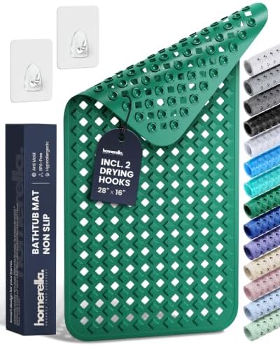 homerella Bathtub Mat Non Slip 28x16 Shower Mat Non Slip Anti Mold BPA Free by Homerella