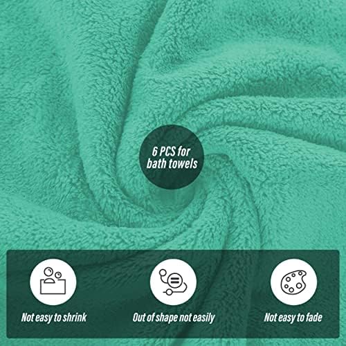 MOONQUEEN 6 Pack Premium Bath Towel Set - Image 4