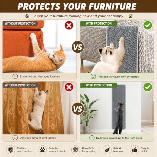 FHTONGE 71x15.8" Thickened Cat Wall Climbing Carpet - Image 4