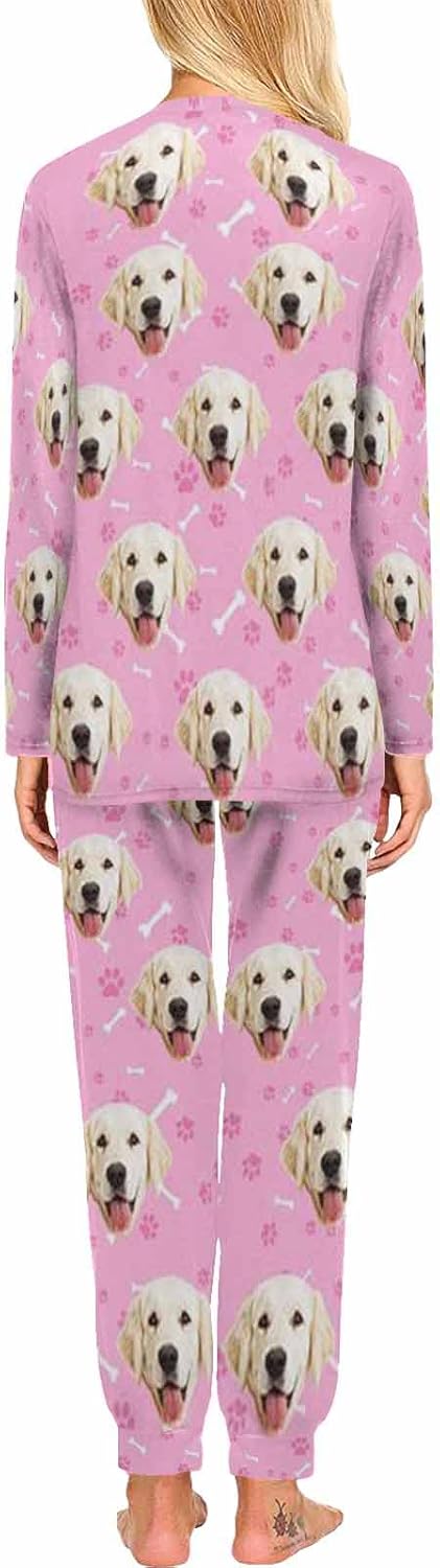 MyPupSocks Custom Face Pajamas Sets for Women, Personalized Photo Sleepwear XS-XXL